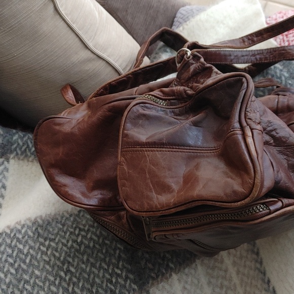 Pueblo Bags Handmade Vintage Leather Backpack Pueblo Mexico Boho